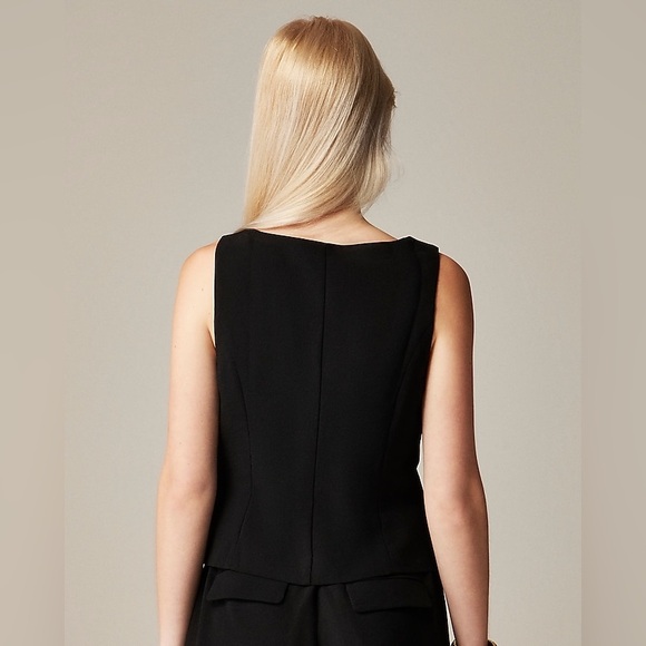 NEW J Crew ‘Scoopneck Vest in Drapey Crepe’ in Black Size 4 $98 Retail - Picture 10 of 11